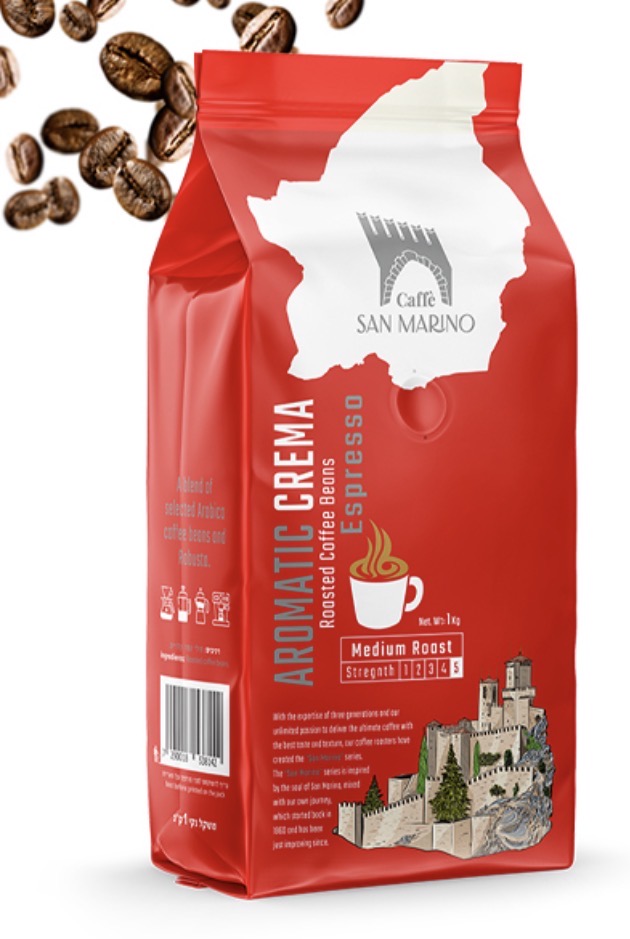 סן מרינו אדום | 1 ק"ג פולי קפה בקליה מקומית
